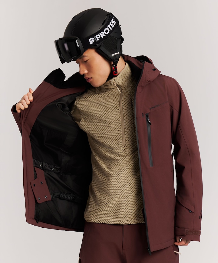 Heren ski-jas rood