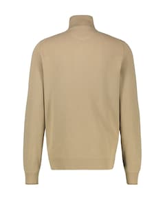 Heren trui met rits beige
