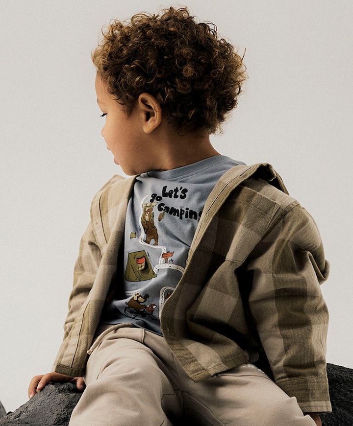 Overhemd lange mouw beige