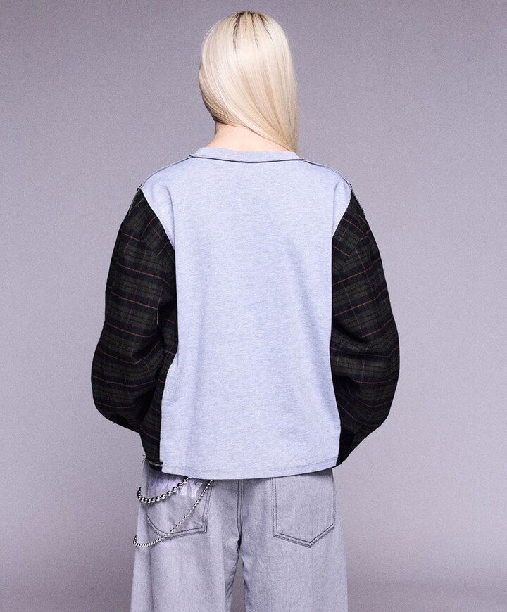 Dames longsleeve grijs