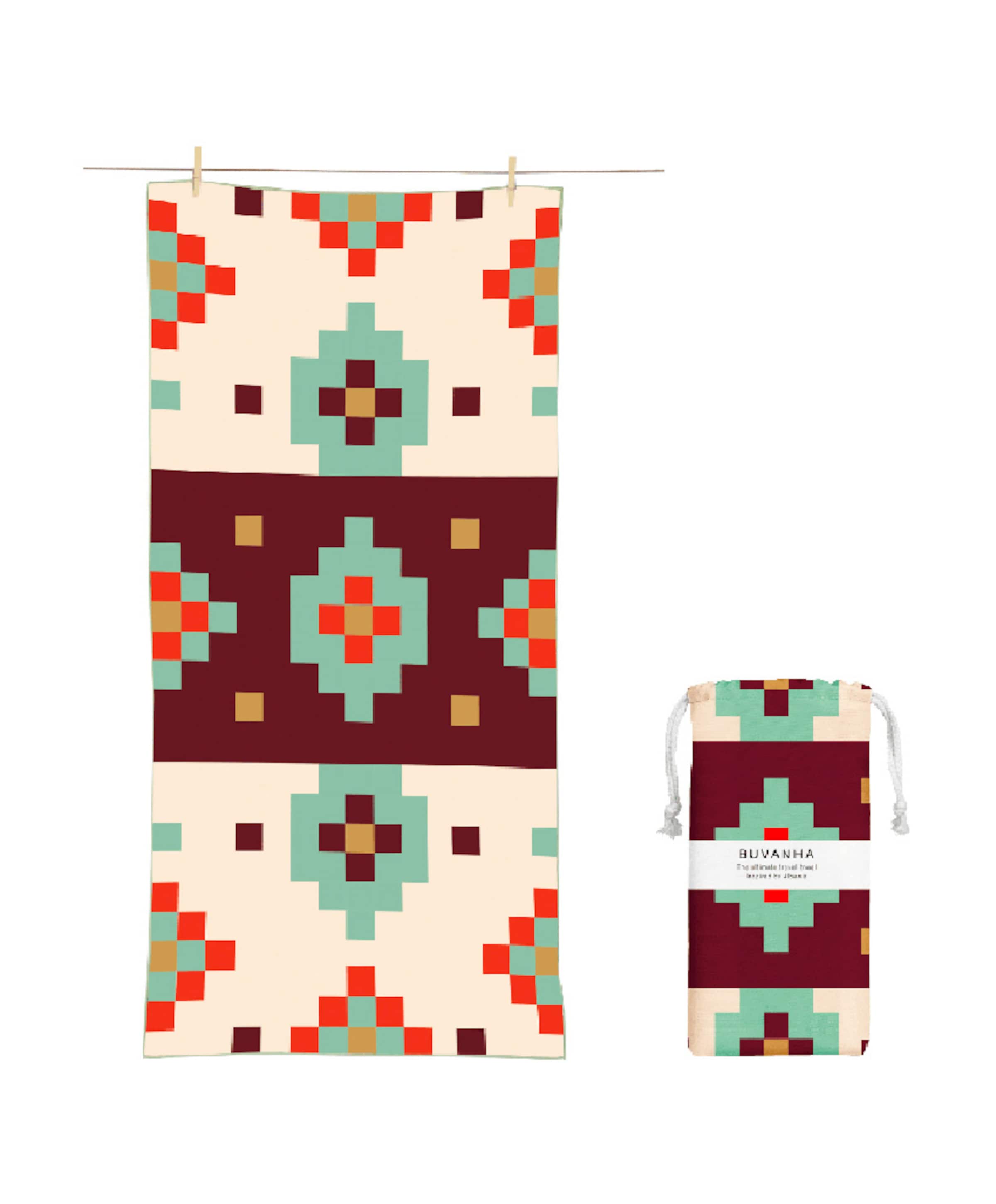 Badlaken medium rood