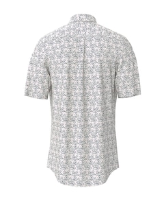 Heren overhemd korte mouw blauw