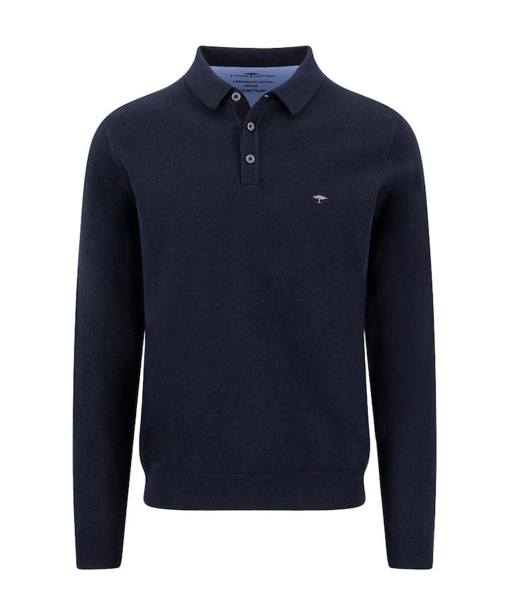 Heren polo blauw