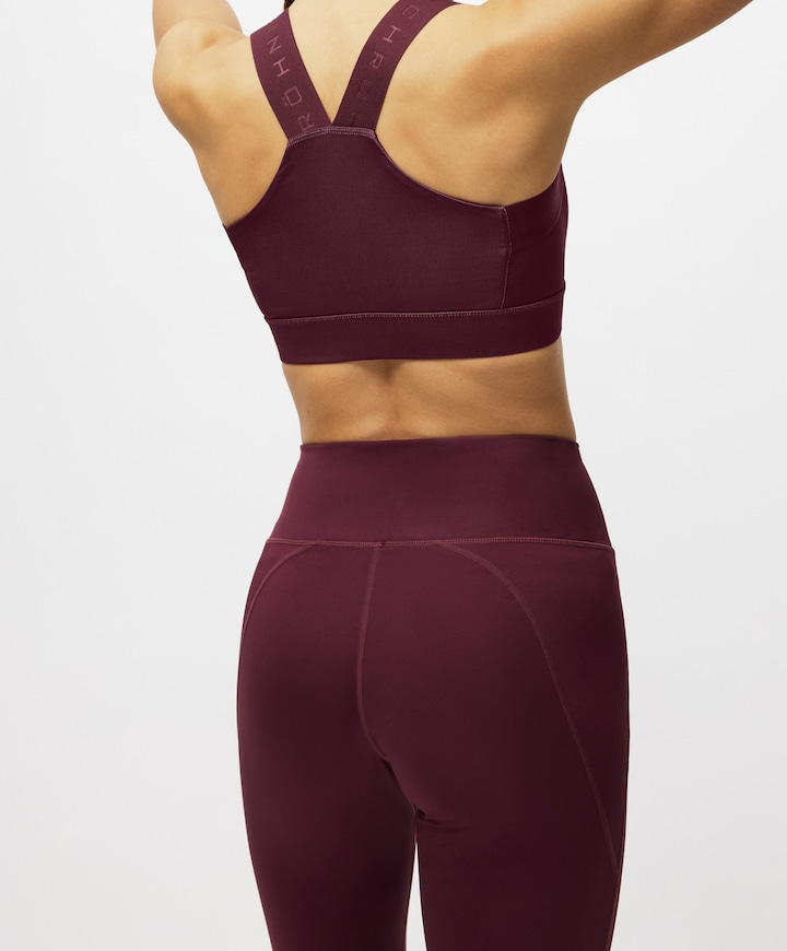 Flattering High Waist Pants dames tights bordeaux