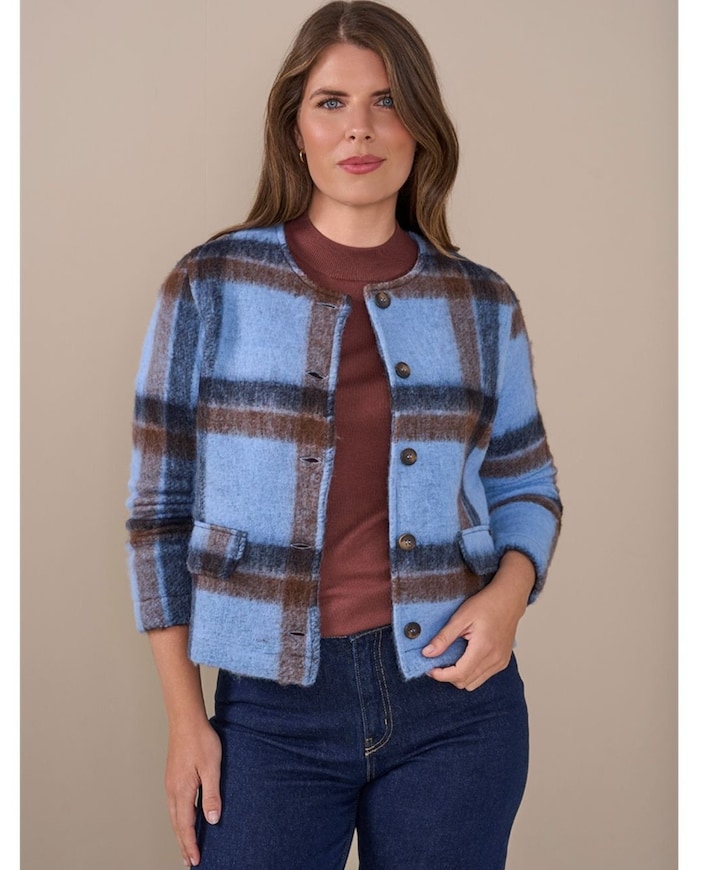Dames jas blauw