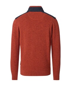 Heren trui met rits oranje