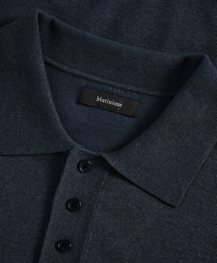 Heren polo blauw
