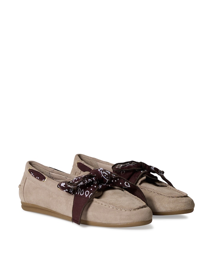 dames mocassins beige