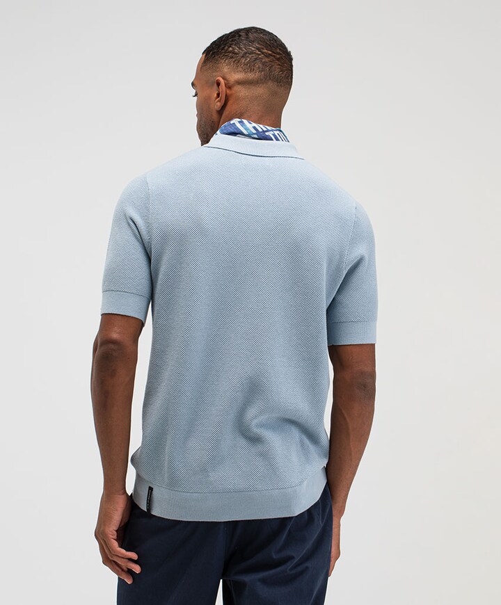 Heren polo blauw