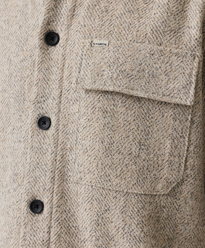 Heren overshirt beige