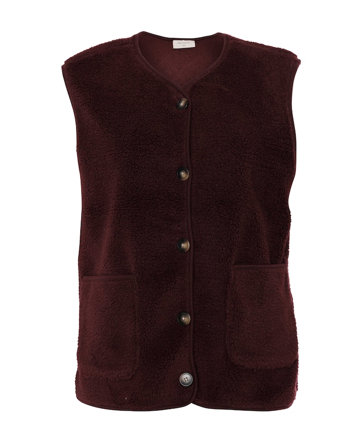 Dames gilet bordeaux