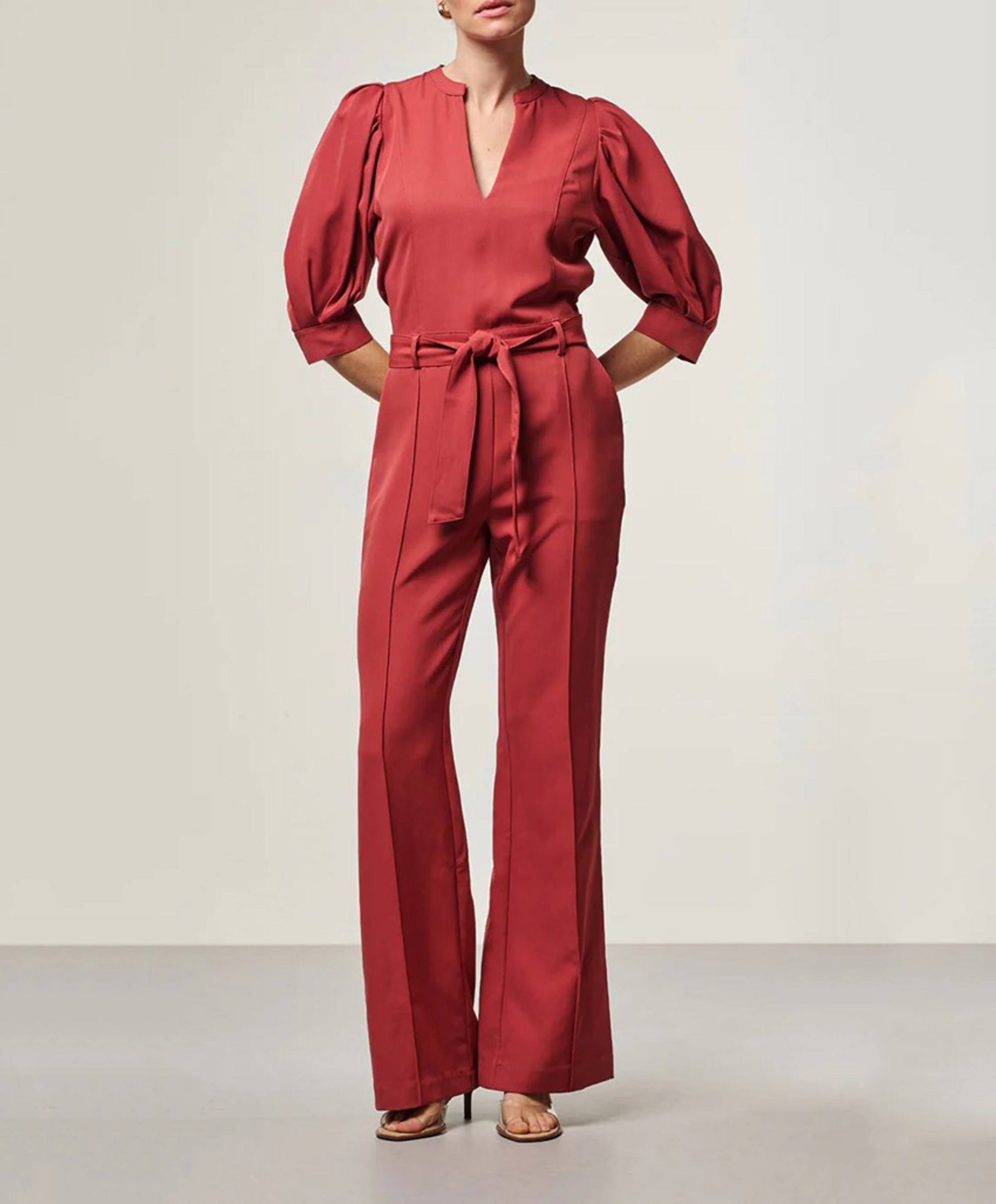 HELLEN PES 588 dames jumpsuit rood