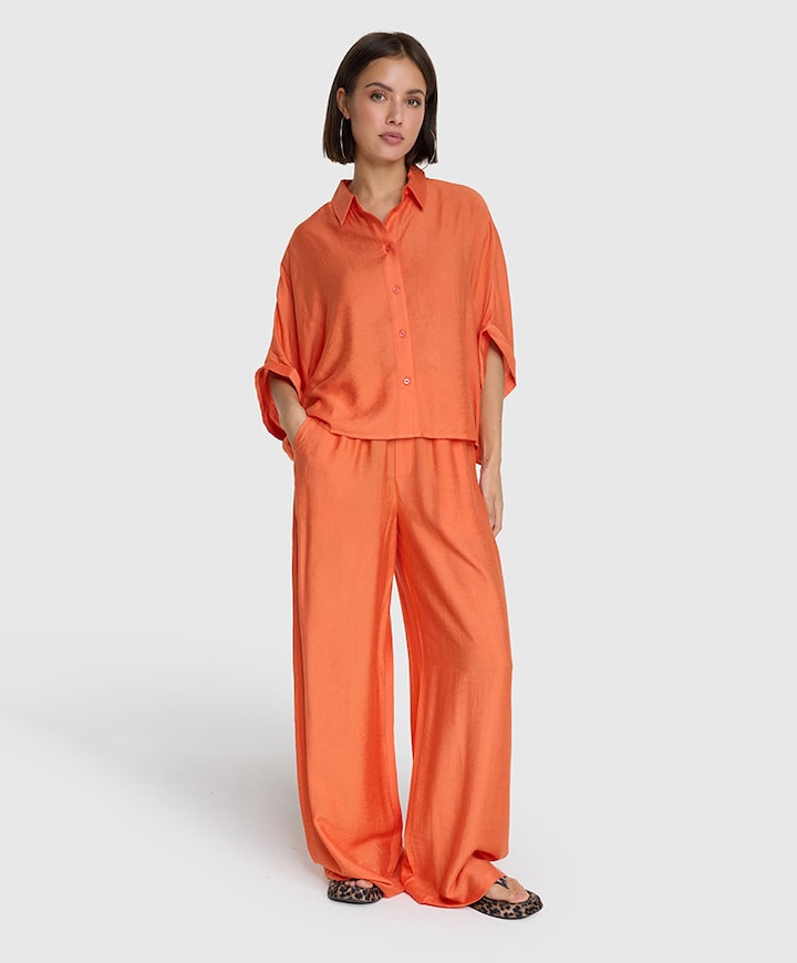 Dames blouse oranje