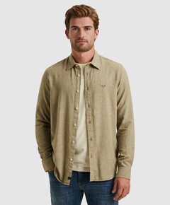 Heren overhemd lange mouw groen