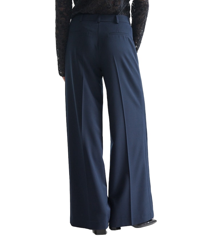 BERRA wb 403 extra wide leg long contrast ch dames broek blauw