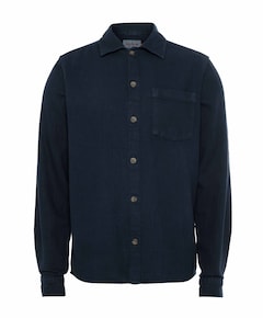 Heren overhemd lange mouw blauw