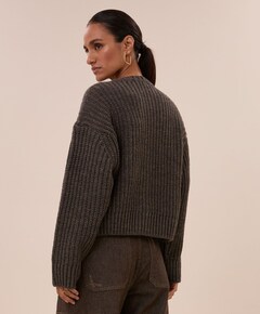 Dames vest bruin