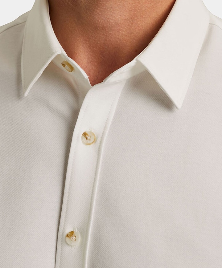 Heren overhemd lange mouw ecru