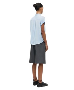SAHARPER PLEAT 16054 dames korte broek blauw