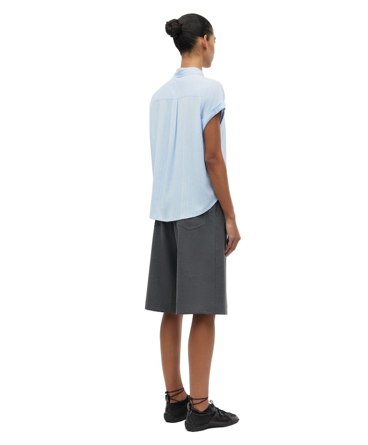 SAHARPER PLEAT 16054 dames korte broek blauw