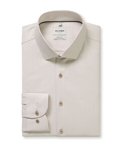 Heren overhemd lange mouw beige