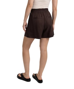 Geweven met hoge taille dames korte broek paars