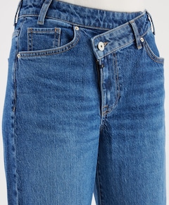 Relaxed straight dames jeans blauw