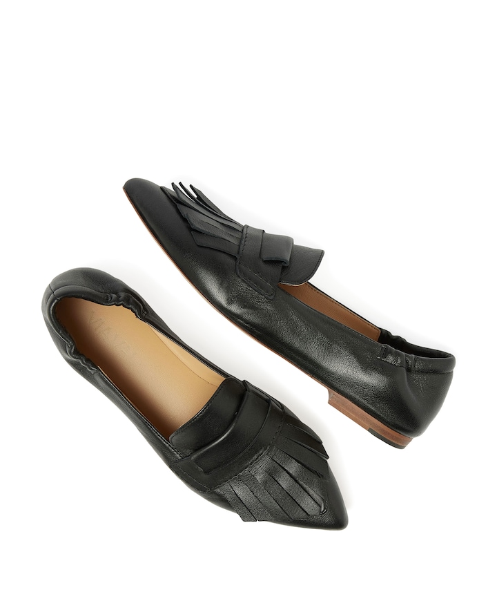 Lola Oakley dames loafers zwart
