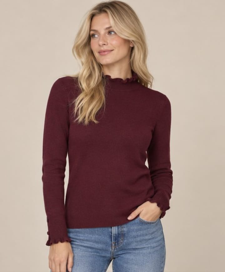 Dames trui bordeaux