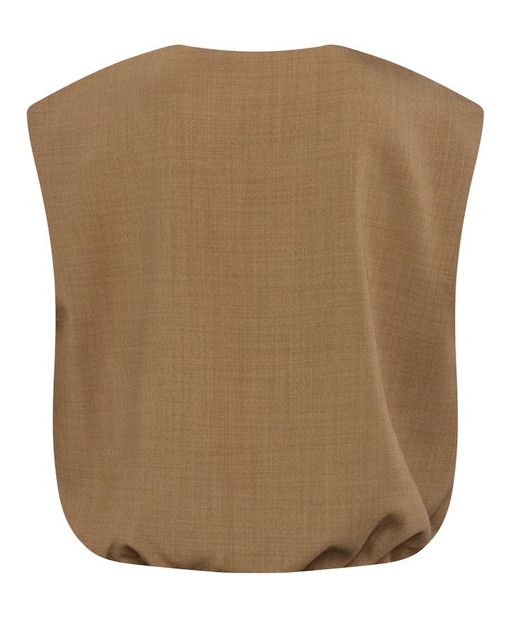 Dames gilet beige