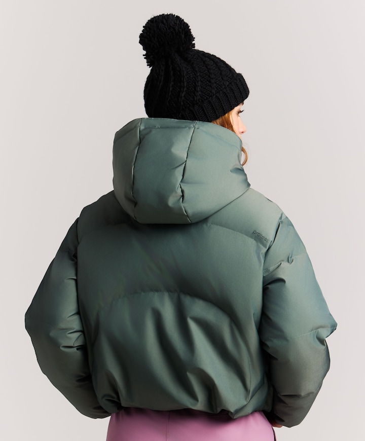 Dames ski-jas groen