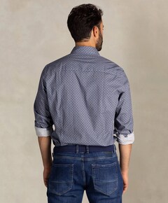 Overhemd lange mouw blauw