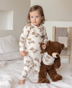 Uniseks pyjamaset  ecru