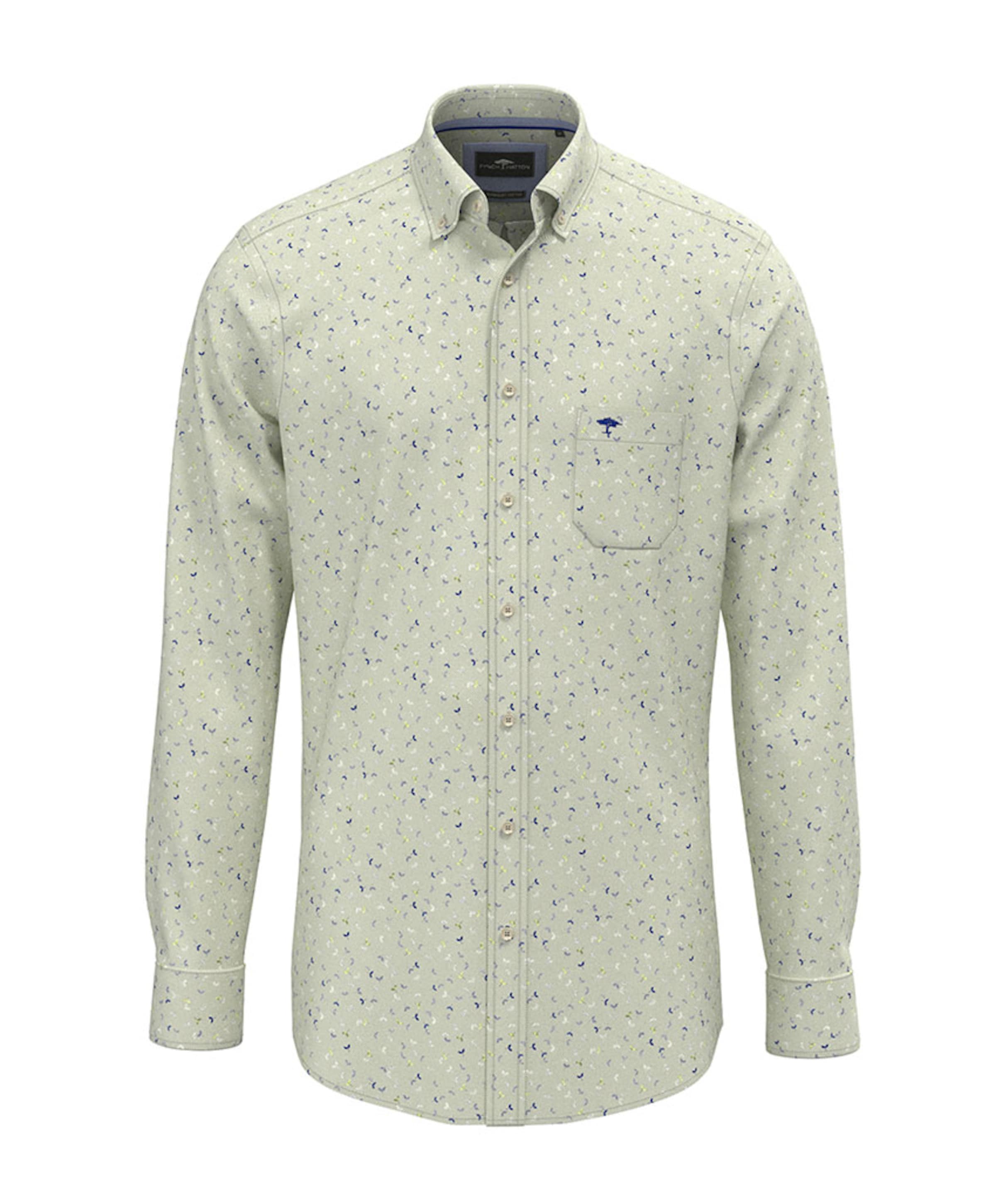 Heren overhemd lange mouw groen