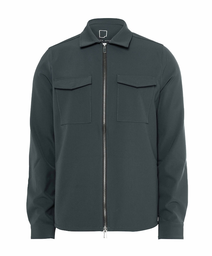 Heren overshirt grijs