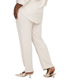 CARSIESTA HW PULL-UP LINEN BL PNT N dames broek ecru