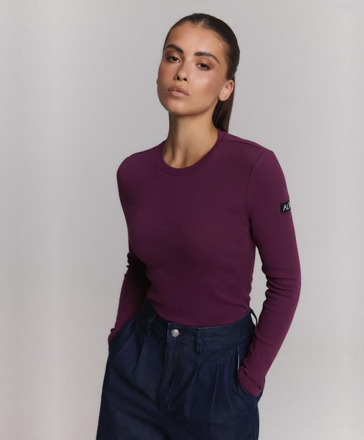 Dames longsleeve paars