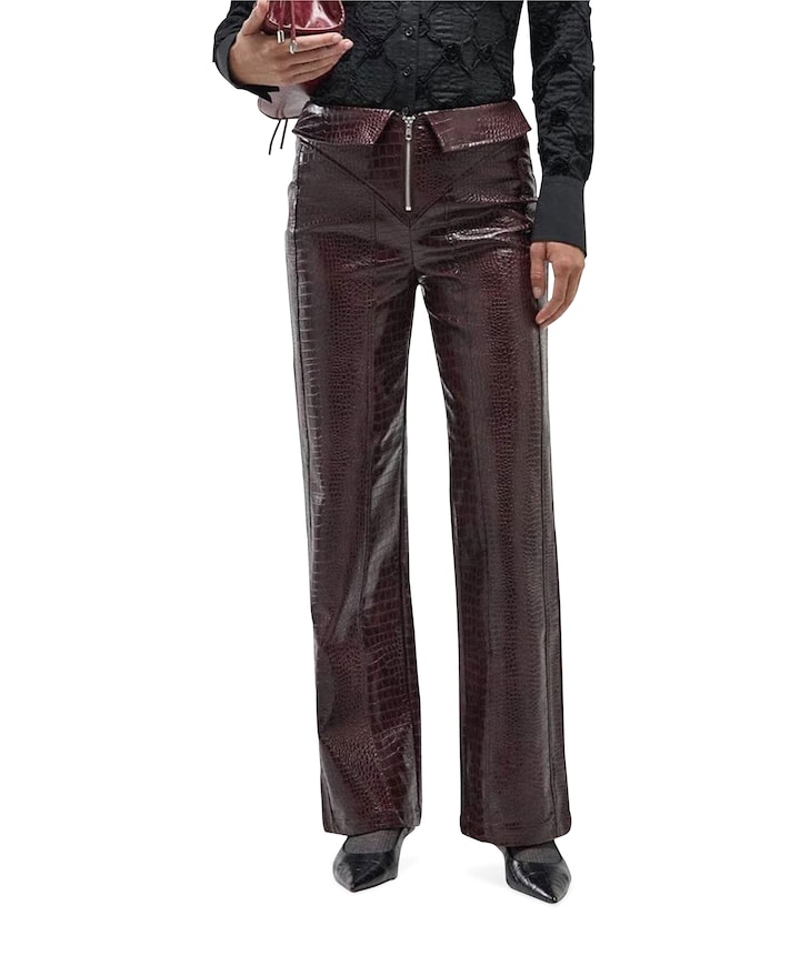 Horus textured broek bordeaux