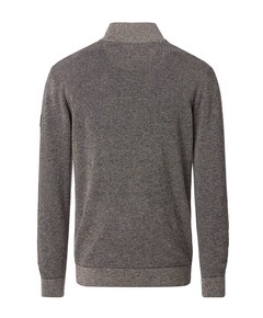 Heren trui met rits bruin