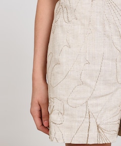 Dagmar Embroidery dames korte broek beige
