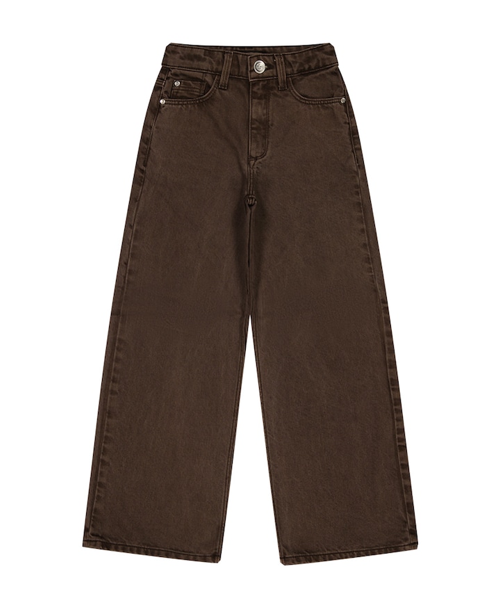Monaco Color meisjes jeans bruin