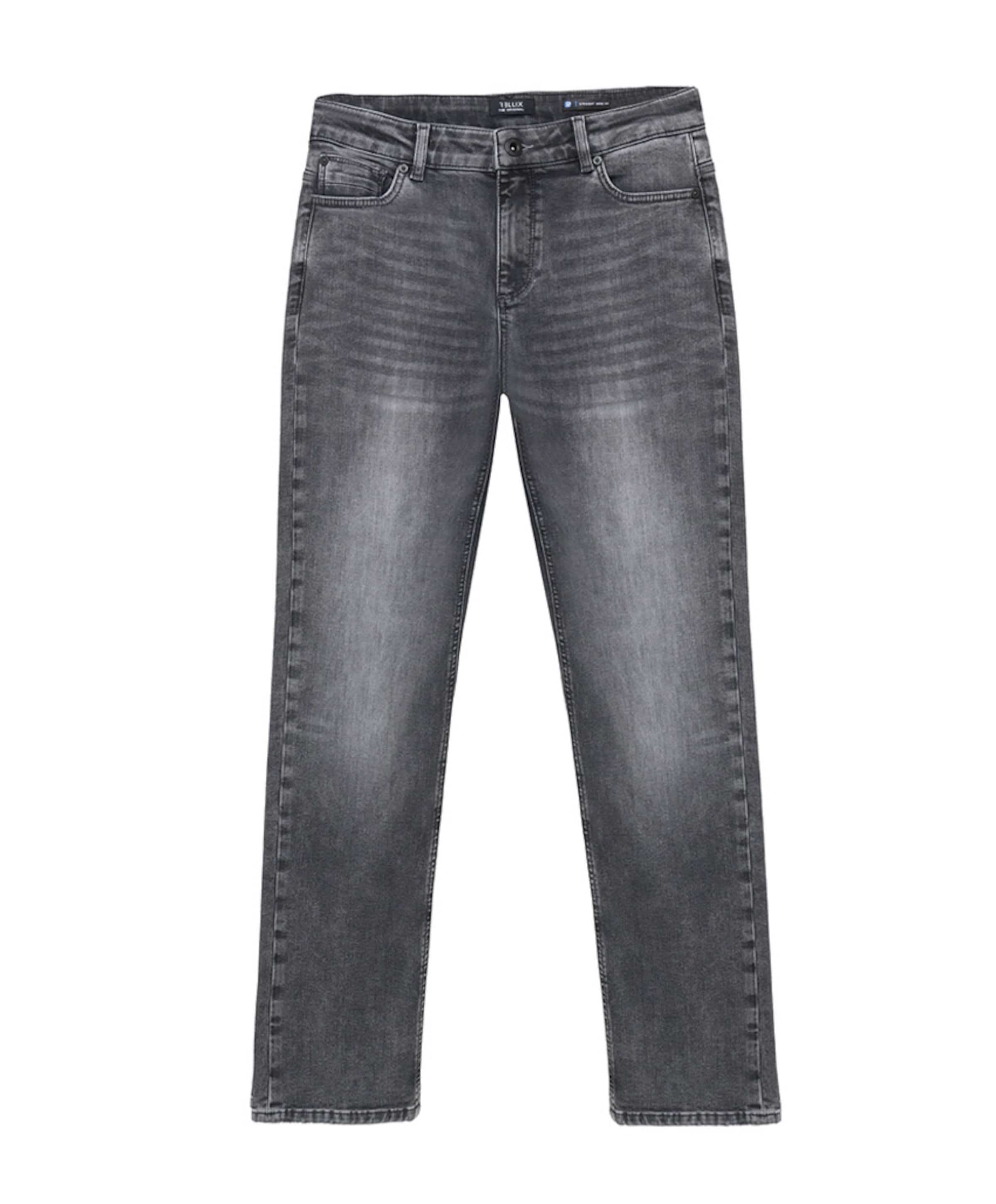 Straight Wide Fit jongens jeans grijs