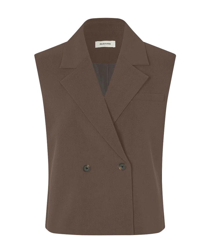 Dames gilet bruin