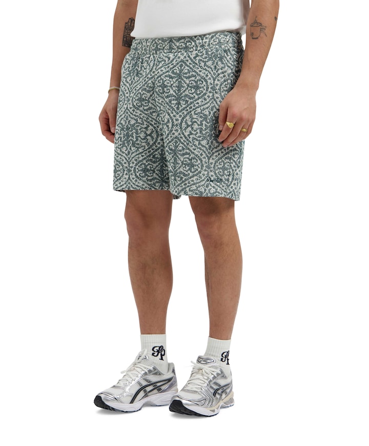 Jacquard Pattern Shorts heren korte broek groen