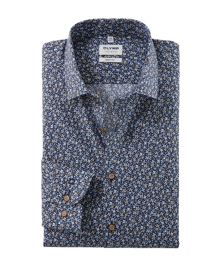 Overhemd lange mouw blauw