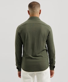 Heren overhemd lange mouw groen