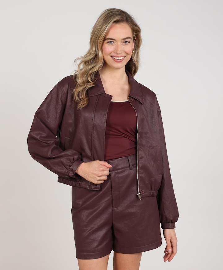 Dames jas bordeaux