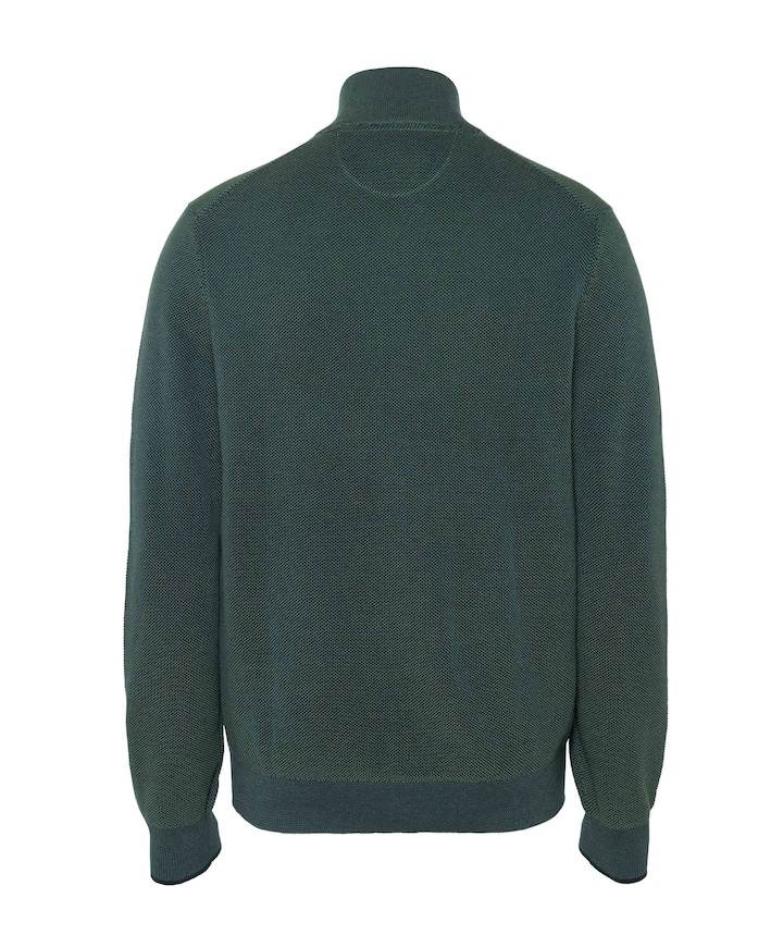 Heren trui met rits groen