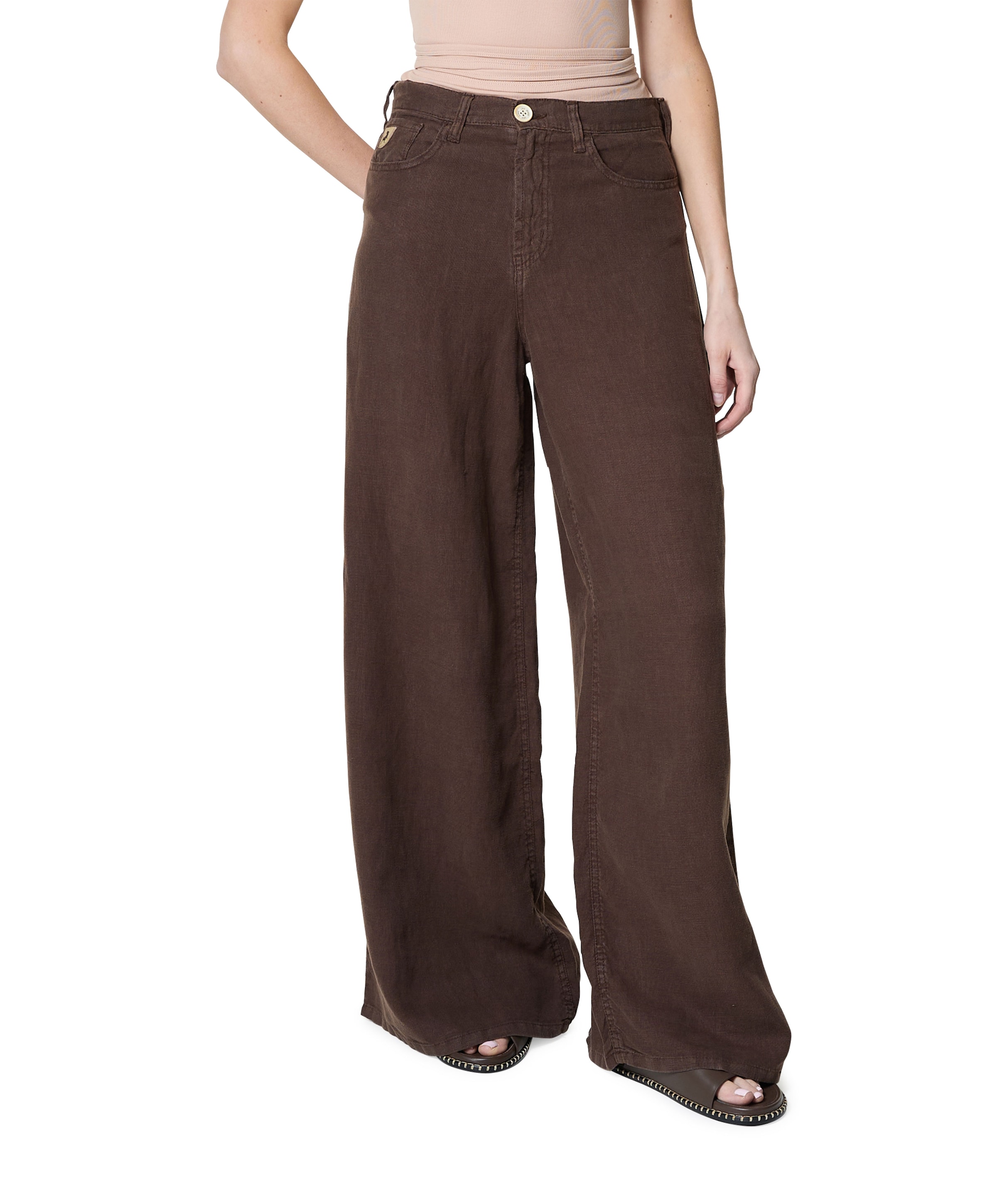 Marlene 8032 Linen Summer dames jeans bruin