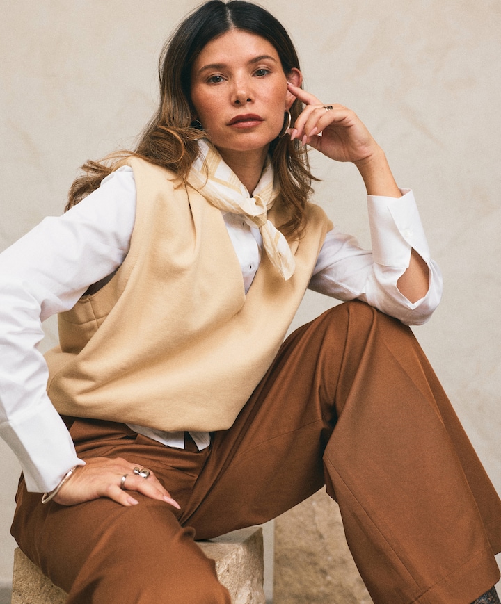Dames sjaal beige